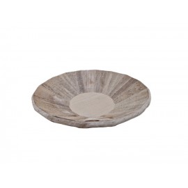 COUPE EN BOIS RONDE 30CM WHITE WASH