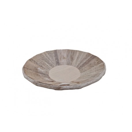 COUPE EN BOIS RONDE 30CM WHITE WASH