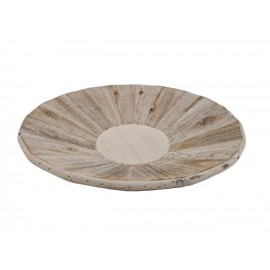 COUPE EN BOIS RONDE 40CM WHITE WASH