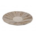 COUPE EN BOIS RONDE 40CM WHITE WASH