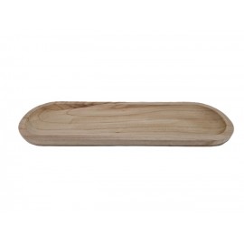 COUPE OVALE PAULOWNIA NATUREL 50X15X2.5CM