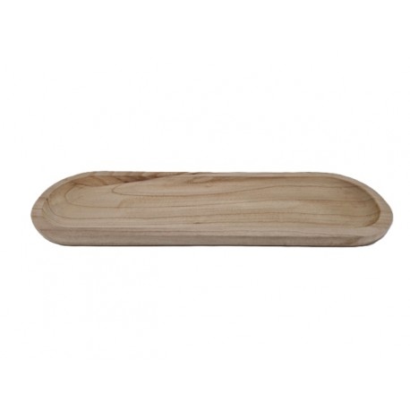 COUPE OVALE PAULOWNIA NATUREL 50X15X2.5CM
