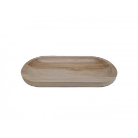 COUPE OVALE PAULOWNIA NATUREL 30X15X2.5CM