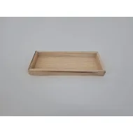 Houten bakje 26x11cm white wash