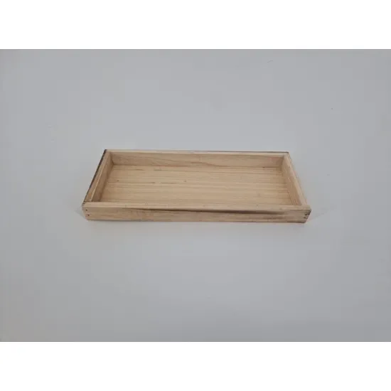Wooden tray 26x11cm white wash