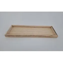 Coupe en bois 45x16cm white wash