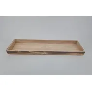 Houten bakje 60x16cm white wash 