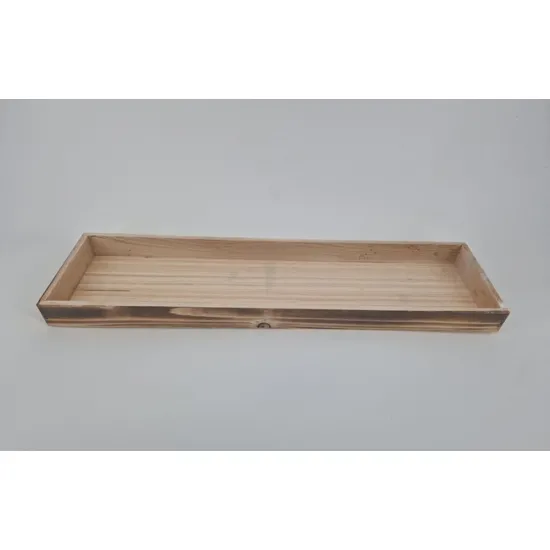 Wooden tray 60x16cm white wash
