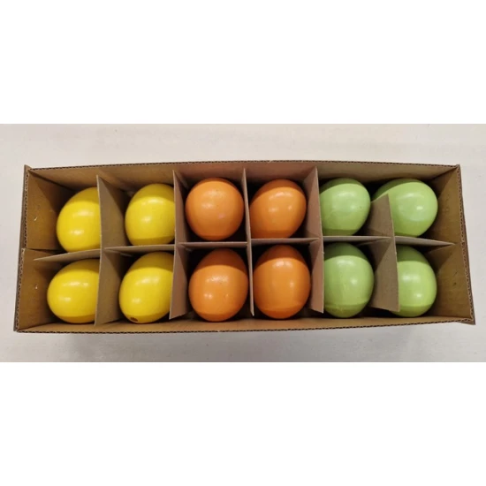 Oeufs de poulet jaune/orange/vert 12pcs
