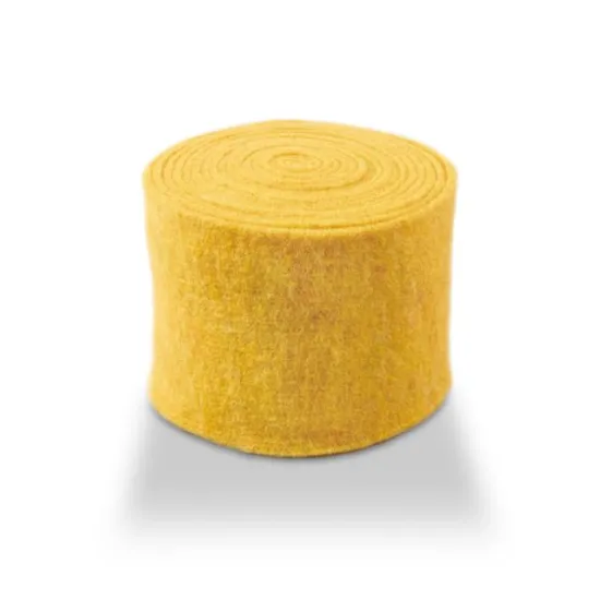 Wol vilt 7.5cm +/-5m geel