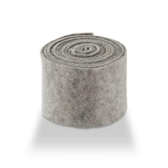 Laine feutre 7.5cm +/-5m gris