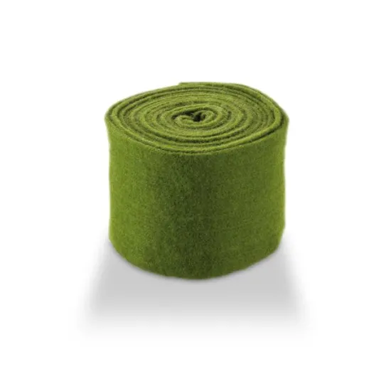 Wol vilt 7.5cm +/-5m mosgroen