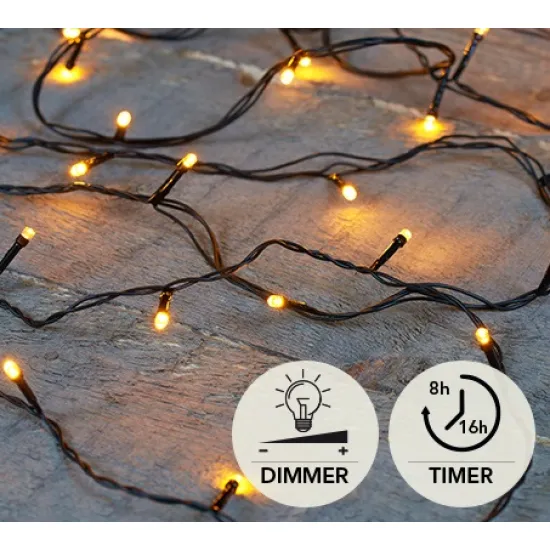 Led lighting (indoors & outdoors) 240l classic white 10cm distance lights 10m cable run ip44 24v/3va timer 8/16u