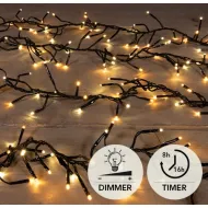 Guirlande led cluster 960l/12.5m warm white/classic white ip44 timer 8/16u