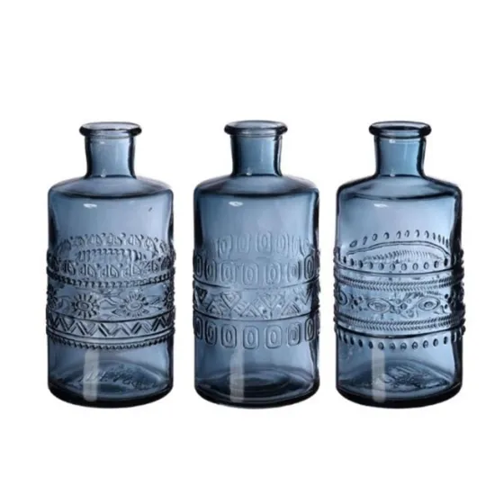 Bottle porto dark blue d7.5 h15.8 12pcs