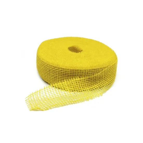 Jute 5cm 40m geel