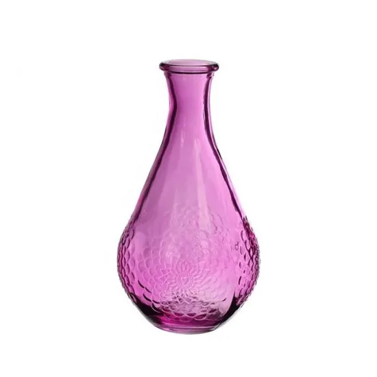 Vase dahlia d9 h16 fuchsia 12pcs