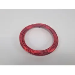 Fil aluminium 2,0mm rouge 100gr +/-12m