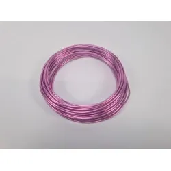 Fil aluminium 2,0mm rose pastel 100gr +/-12m