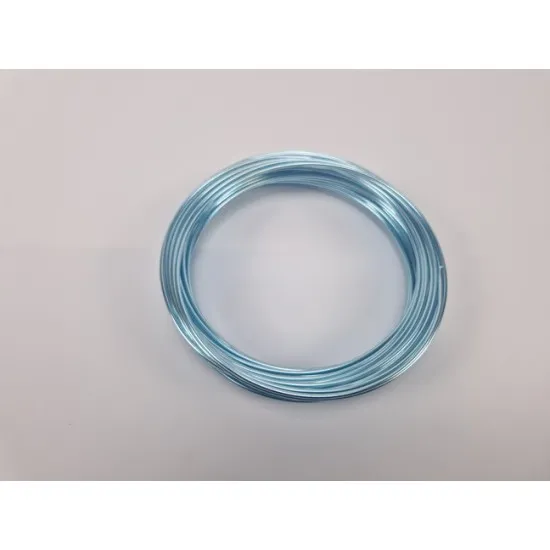 Aluminum wire 2mm pastel blue 100gr +/-12m