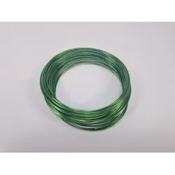 Fil aluminium 2,0mm vert olive 100gr +/-12m