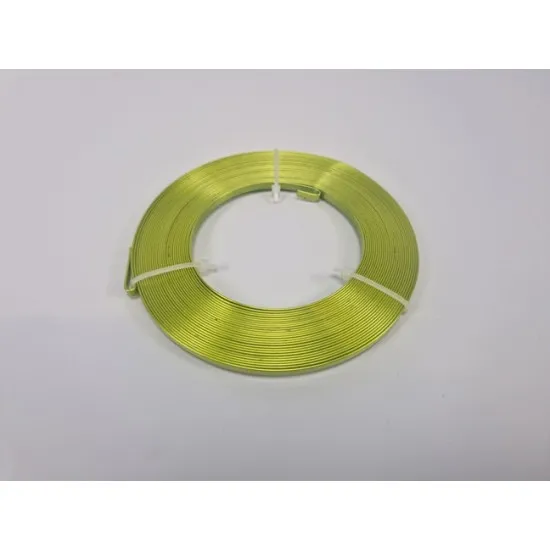 Aluminum wire flat 5mmx10mx1mm apple green