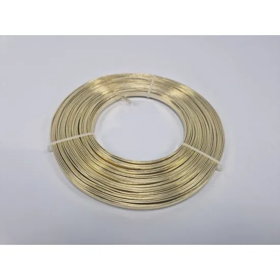 Aluminum wireflat 5mmx10mx1mm gold