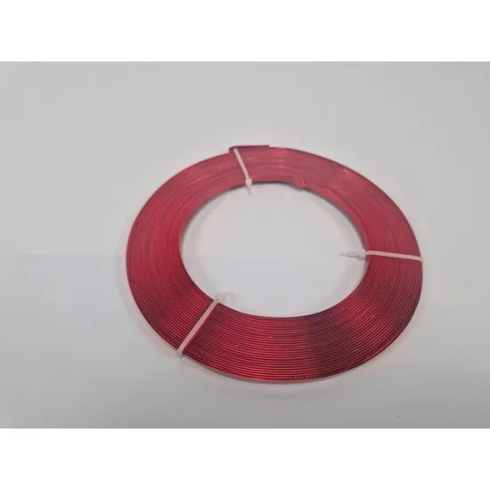 Aluminum wire flat 5mmx10mx1mm red