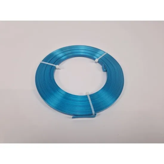 Aluminiumdraad flat 5mmx10mx1mm turquoise