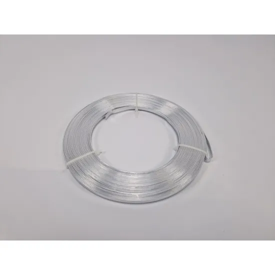 Aluminum wire flat 5mmx10mx1mm silver