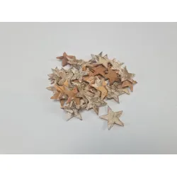 Etoiles ecorce de bouleau 3cm +/-50pcs