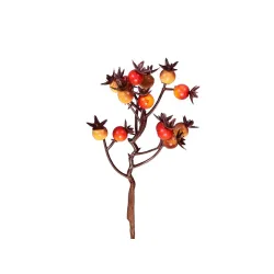 Baies marron/orange 18cm 8pcs