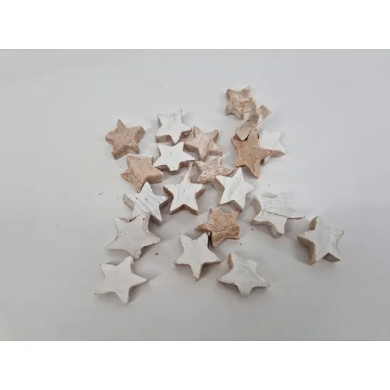 Cocosnoot stars 3cm white 100pcs