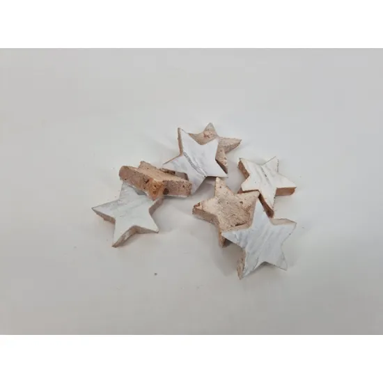 Coconut stars 5cm white 10pcs
