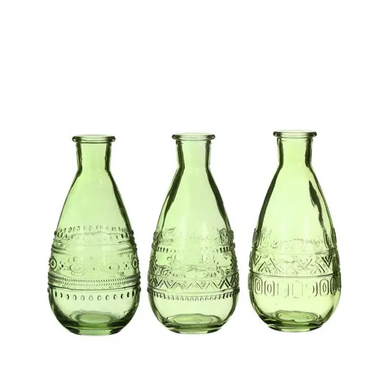 Bottle rome soft green  d7.5 h14.5 12pcs