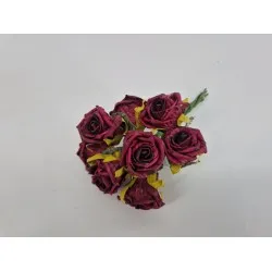 Foam rose elegant 5cm bordeaux 8st