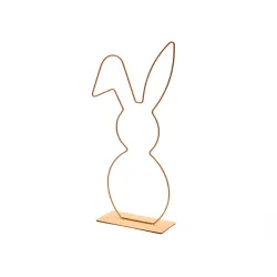 Frame bunny on base 50cm apricot