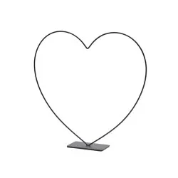 Frame coeur sur socle 30cm noir