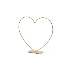 Frame coeur sur socle 39cm or