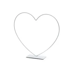 Frame coeur sur socle 58cm blanc