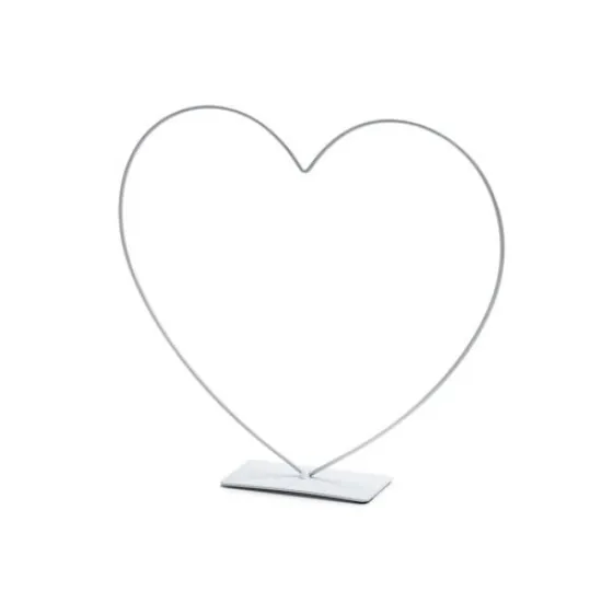 Frame heart standing on base 58cm white