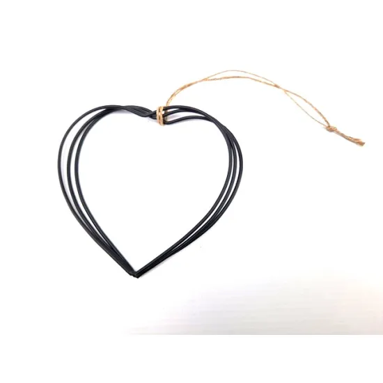 Frame heart 10cm triple black