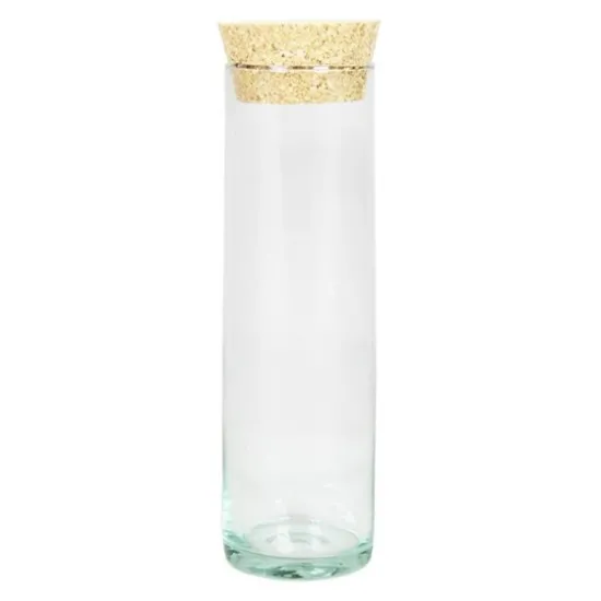 Glass cylinder d6 h20cm with cork