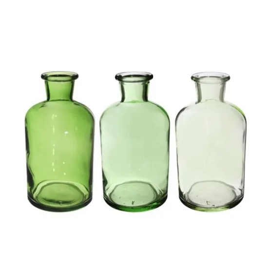 Bottle riga d7 h12 ass. green 12pcs