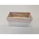 Wooden planter white wash 19x8x6cm