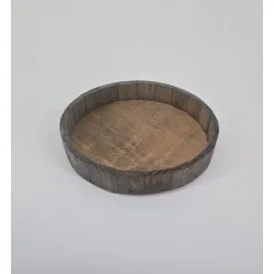 Coupe en bois ronde 20x3cm gris