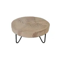 Tranche paulownia sur pied d20 h10cm naturel