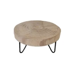 Tranche paulownia sur pied d20 h10cm naturel