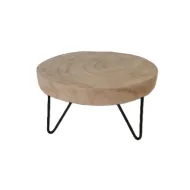 Tranche paulownia sur pied d30 h15cm naturel