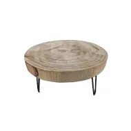 Tranche paulownia sur pied d35 h20cm naturel